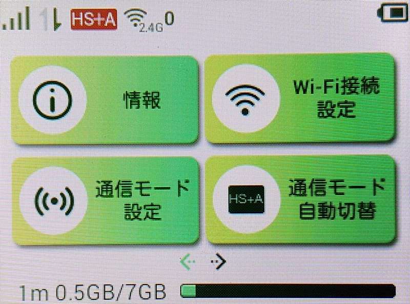 設定が完了すると、画面上にある「HS+A」の部分が赤く表示